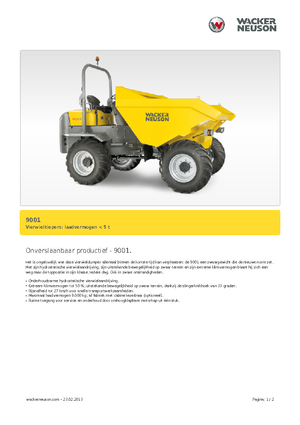 Wieldumpers Neuson 9001