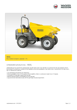 Wieldumpers Neuson 9001
