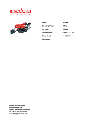 Rupsdumpers SCHÄFER DS 1000