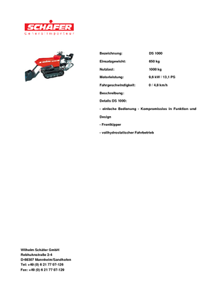 Rupsdumpers SCHÄFER DS 1000