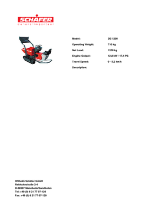 Rupsdumpers SCHÄFER DS 1200