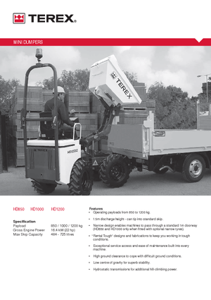 Wieldumpers Terex HD 1200