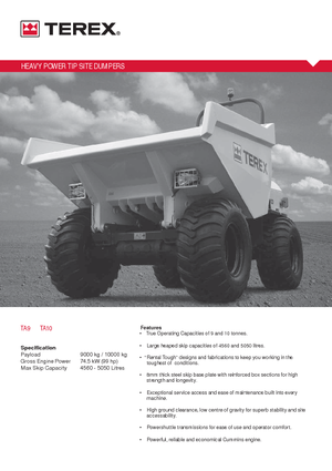 Wieldumpers Terex TA 9