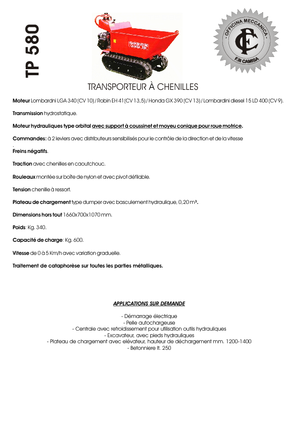 Rupsdumpers Camisa TP 580