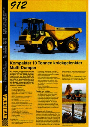 Kiepwagens Hydrema 912 Multitip