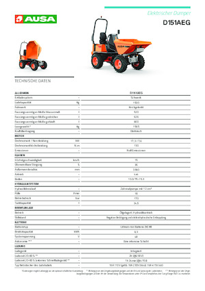 Elektrische wieldumpers Ausa D 151 AEG