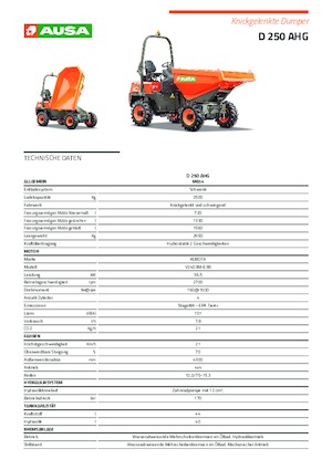 Wieldumpers Ausa D 250 AHG