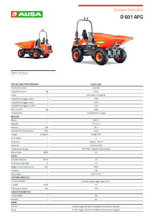 Wieldumpers Ausa D 601APG 