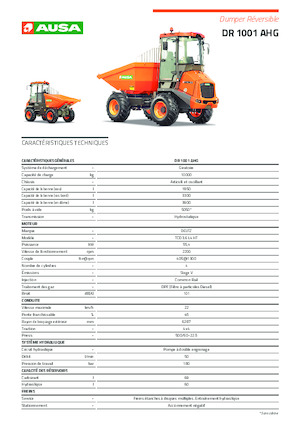 Wieldumpers Ausa DR 1001 AHG
