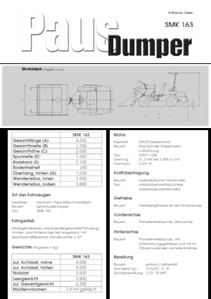 Wieldumpers Paus SMK 163