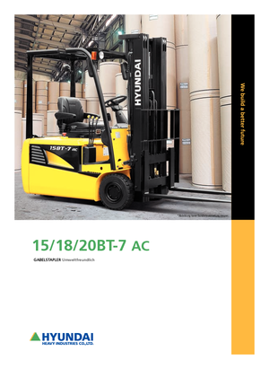 Elektrische vorkheftrucks Hyundai 15 BT 7 ac