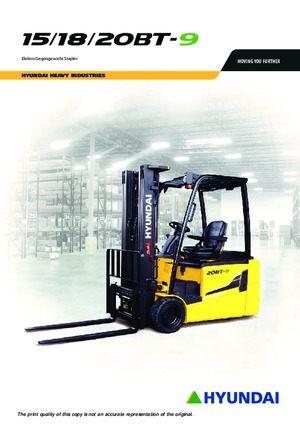 Elektrische vorkheftrucks Hyundai 20 BT 9 ac