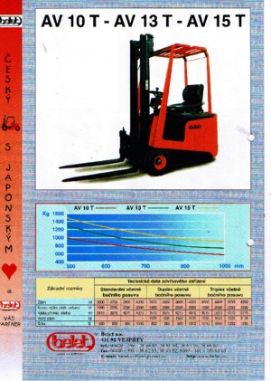 Elektrische vorkheftrucks Belet AV 13 T