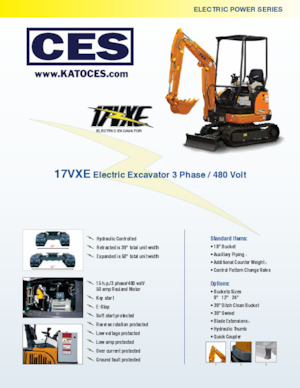 Electrische rups graafmachines Kato 17VXE