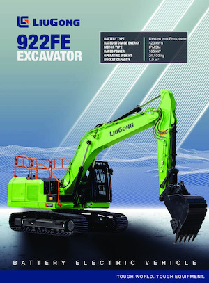 Electrische rups graafmachines Liugong 922FE