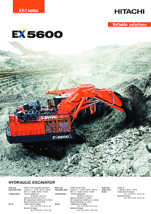Electrische rups graafmachines Hitachi EX5600-7E