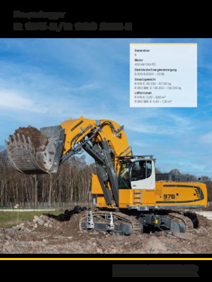 Electrische rups graafmachines Liebherr R 976-E
