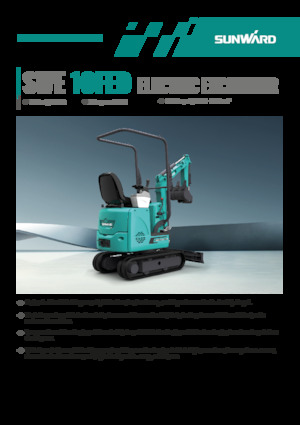 Electrische rups graafmachines Sunward SWE10FED