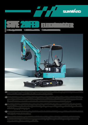 Electrische rups graafmachines Sunward SWE20FED
