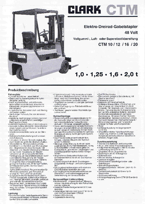 Elektrische vorkheftrucks Clark CTM 20 X