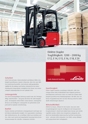 Elektrische vorkheftrucks Linde E 16 C