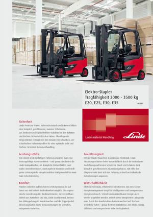 Elektrische vorkheftrucks Linde E 20