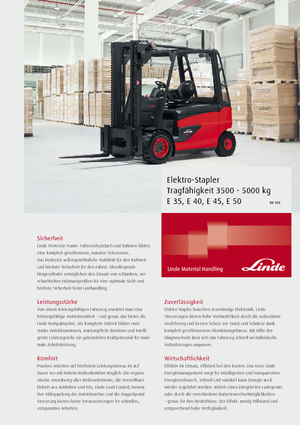 Elektrische vorkheftrucks Linde E 40/600 L