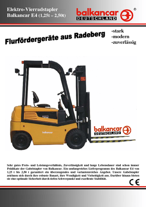 Elektrische vorkheftrucks Balkancar E 412 Compact