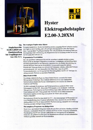 Elektrische vorkheftrucks Hyster E 3.20 XM