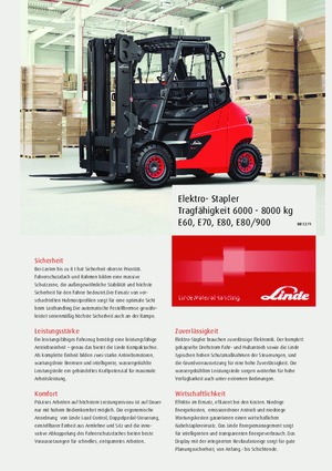 Elektrische vorkheftrucks Linde E 70