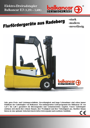 Elektrische vorkheftrucks Balkancar EC 316 Compact