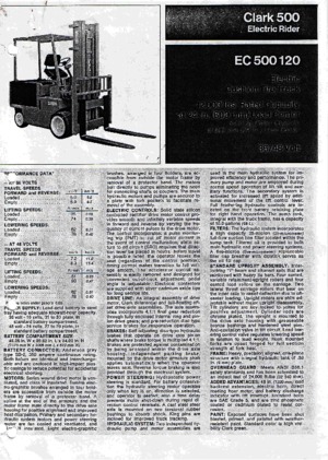 Elektrische vorkheftrucks Clark EC 500 120