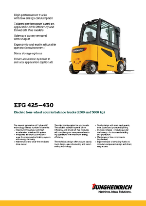 Elektrische vorkheftrucks Jungheinrich EFG 430