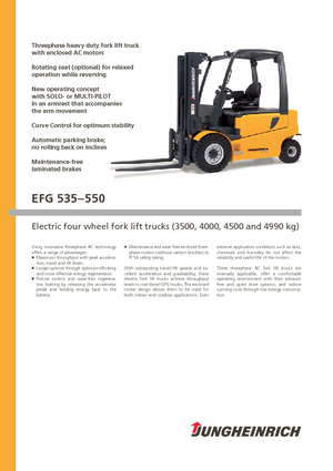 Elektrische vorkheftrucks Jungheinrich EFG 550