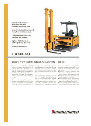 Elektrische zijladers Jungheinrich EFX 413