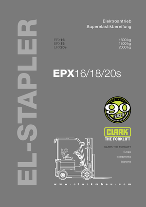 Elektrische vorkheftrucks Clark EPX 20 s ac