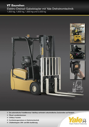 Elektrische vorkheftrucks Yale ERP 18 VT