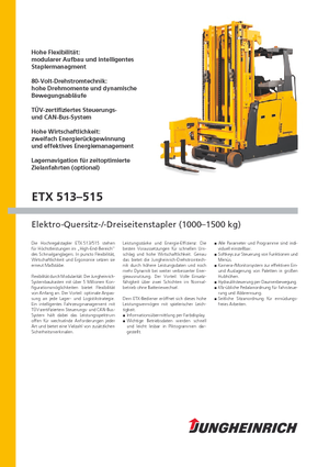 Elektrische zijladers Jungheinrich ETX 513