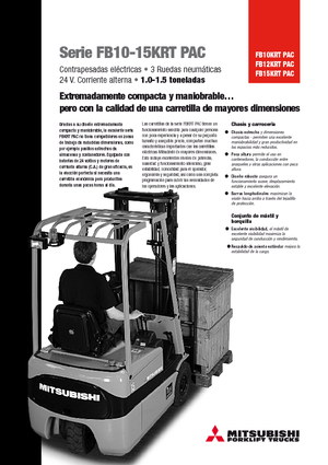Elektrische vorkheftrucks Mitsubishi FB15KRT PAC