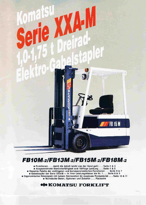 Elektrische vorkheftrucks Komatsu FB 15 M 2