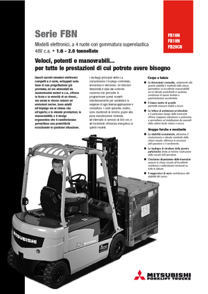 Elektrische vorkheftrucks Mitsubishi FB 16 N