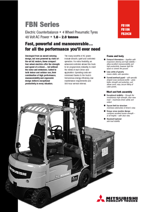 Elektrische vorkheftrucks Mitsubishi FB 16 N