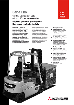 Elektrische vorkheftrucks Mitsubishi FB 16 N