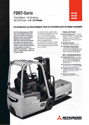 Elektrische vorkheftrucks Mitsubishi FB 16 NT ac