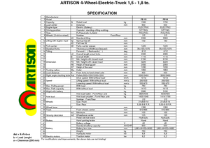 Elektrische vorkheftrucks Artison FB 18