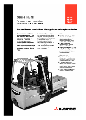 Elektrische vorkheftrucks Mitsubishi FB 20 NT ac