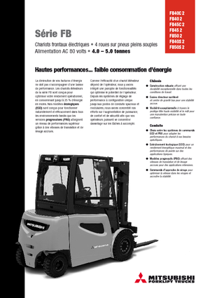 Elektrische vorkheftrucks Mitsubishi FB45