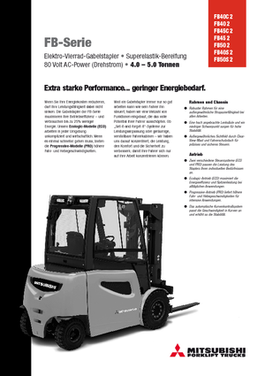Elektrische vorkheftrucks Mitsubishi FB45