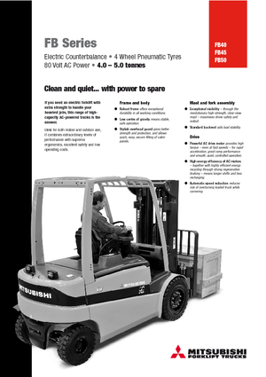 Elektrische vorkheftrucks Mitsubishi FB50
