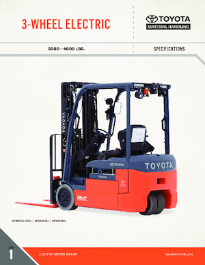 Elektrische vorkheftrucks Toyota 8FBE20U